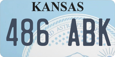 KS license plate 486ABK