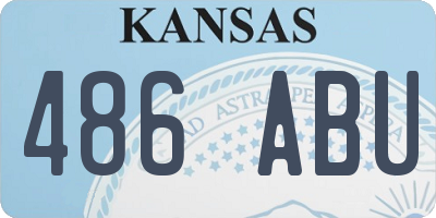 KS license plate 486ABU