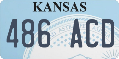 KS license plate 486ACD