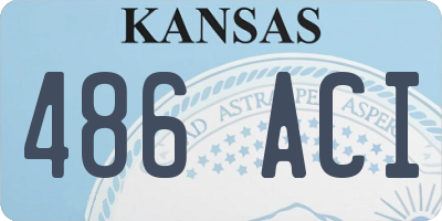 KS license plate 486ACI