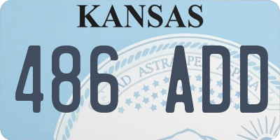 KS license plate 486ADD