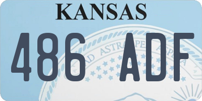 KS license plate 486ADF