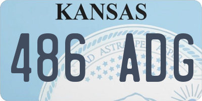 KS license plate 486ADG