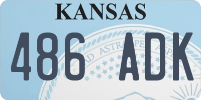 KS license plate 486ADK