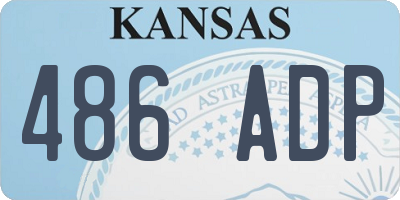 KS license plate 486ADP