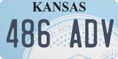 KS license plate 486ADV