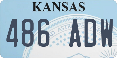 KS license plate 486ADW