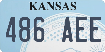 KS license plate 486AEE