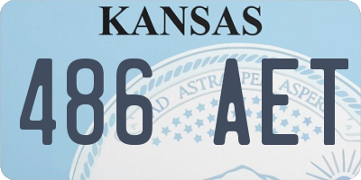 KS license plate 486AET