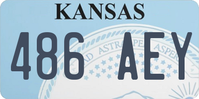 KS license plate 486AEY