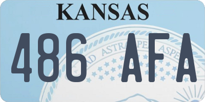 KS license plate 486AFA