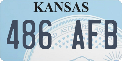 KS license plate 486AFB