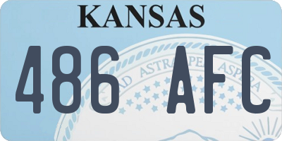 KS license plate 486AFC