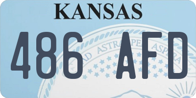 KS license plate 486AFD
