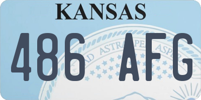 KS license plate 486AFG