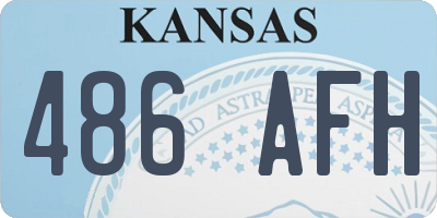 KS license plate 486AFH