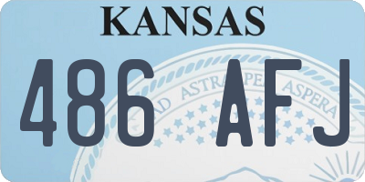 KS license plate 486AFJ