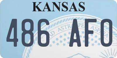 KS license plate 486AFO