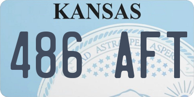 KS license plate 486AFT