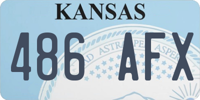 KS license plate 486AFX