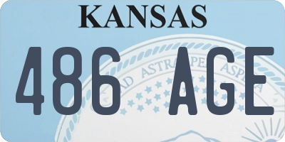 KS license plate 486AGE