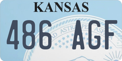 KS license plate 486AGF