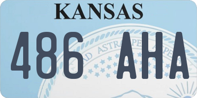 KS license plate 486AHA