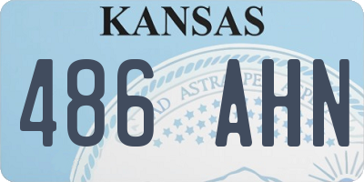 KS license plate 486AHN