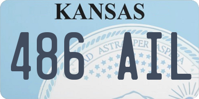 KS license plate 486AIL