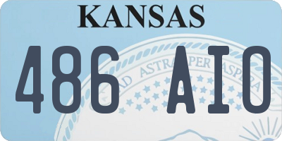 KS license plate 486AIO