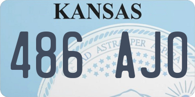 KS license plate 486AJO