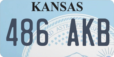 KS license plate 486AKB