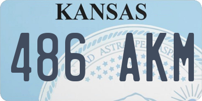KS license plate 486AKM