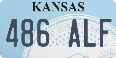 KS license plate 486ALF