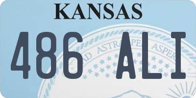 KS license plate 486ALI