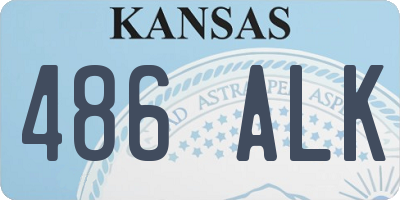 KS license plate 486ALK