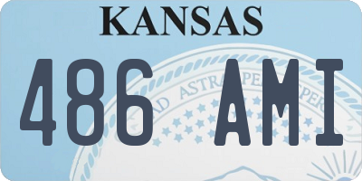 KS license plate 486AMI