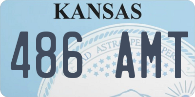 KS license plate 486AMT