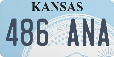 KS license plate 486ANA