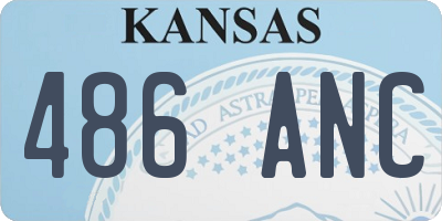 KS license plate 486ANC