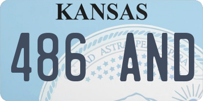 KS license plate 486AND