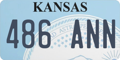 KS license plate 486ANN