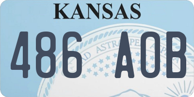 KS license plate 486AOB