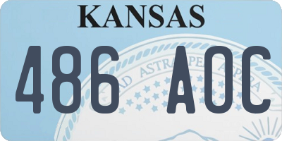 KS license plate 486AOC