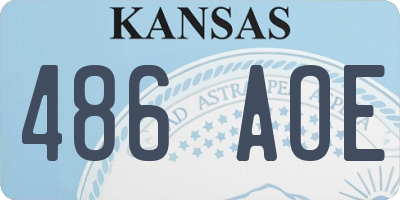 KS license plate 486AOE