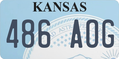KS license plate 486AOG