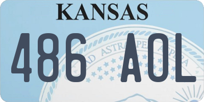 KS license plate 486AOL