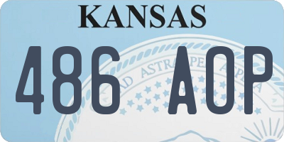 KS license plate 486AOP