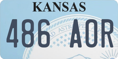 KS license plate 486AOR