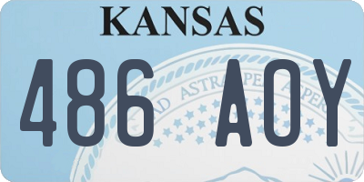 KS license plate 486AOY